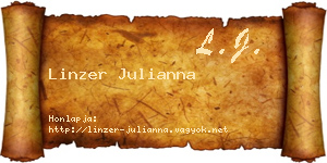 Linzer Julianna névjegykártya